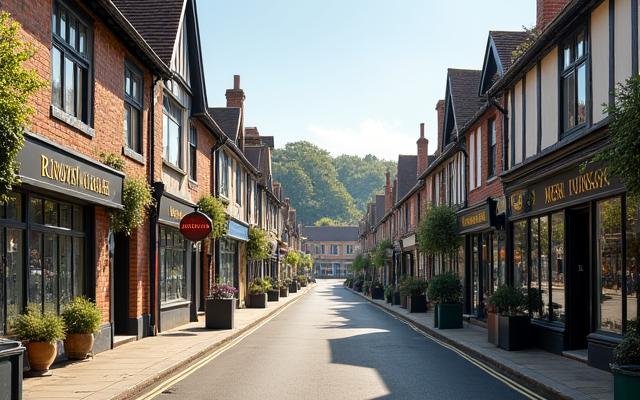 Malerische Ansicht der Stadt Ringwood, UK