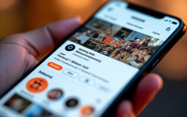 Mockup einer Social-Media-App mit interaktivem Feed und Profilseiten