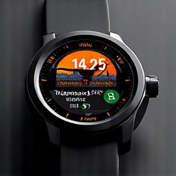 Smartwatch zeigt Fitness-Tracking-App